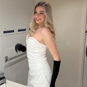 Zara Strapless White Dress